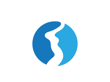 River Icon illustration design template preview picture