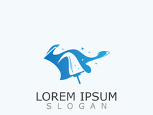 Motorcycle wash logo design elegant and sporty concept cleaning vector