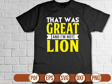 That was great and im not Lion preview picture