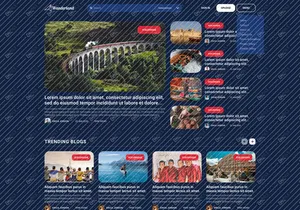 Wonderland - Traveling Blog Figma Template
