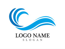 Wave beach vector illustration design logo