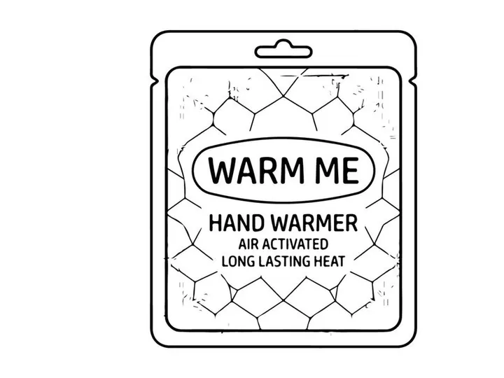 Hand warmer pouch with winter text for cold weather relief and holiday gifting solutions