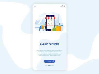 Financial onboarding mobile app illustration concept