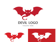 Devil logo design with a modern concept.