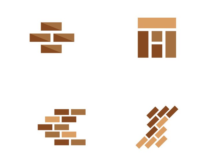 Brick Vector icon design illustration Template