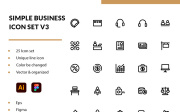 Simple Business Icon Set V3