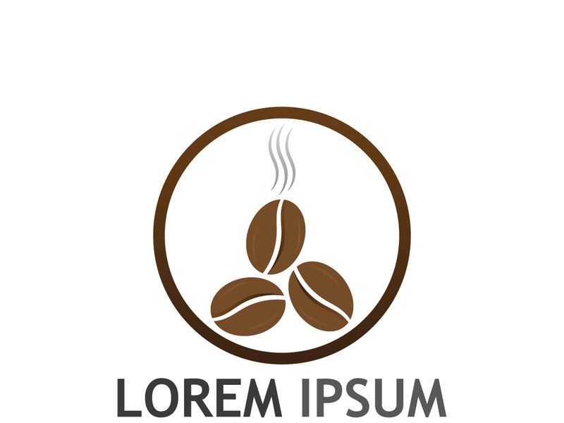 Creative coffee bean logo design.