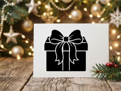 Caixa de Presentes de Natal Festivo com Laço e Laçada para comemorações de Férias