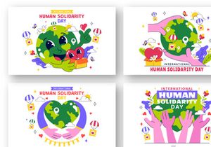 10 International Human Solidarity Day Illustration