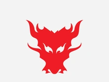 Dragon head logo vector icon