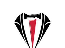 Classic tie icon and suit fashion man logo design