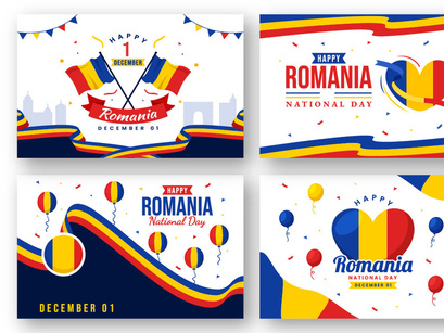 16 Romania National Day Illustration