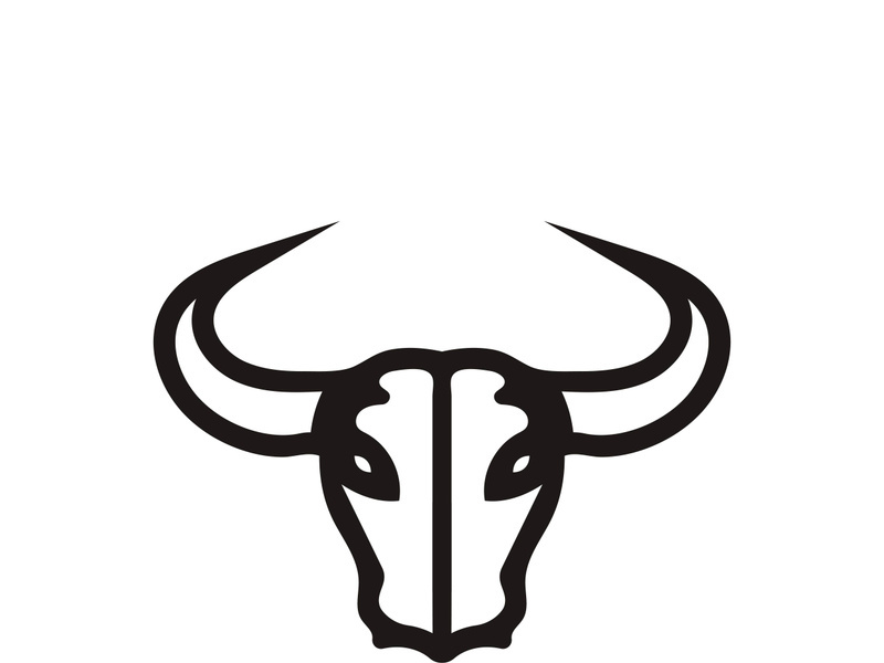Bull head logo vector icon design illustration