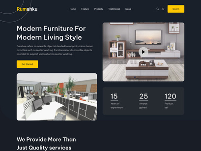 Electronic Product and Furniture Website Landing Page design