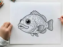 Cute cartoon fish swimming vector illustration flat design