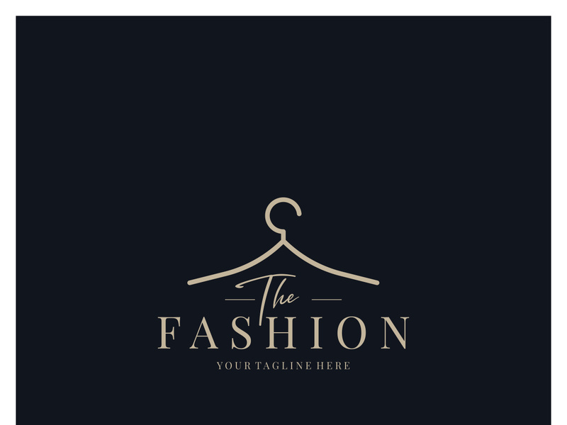 Simple clothes hanger logo details with creative design.for business, boutique, fashion, lifestyle, beauty, wardrobe, wedding dress, clothing store