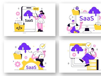 10 SaaS Vector Illustration