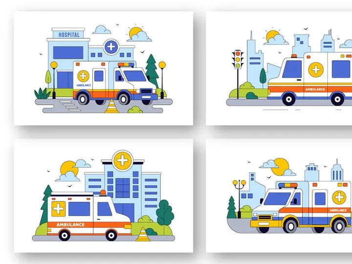 10 Ambulance Vehicle Illustration