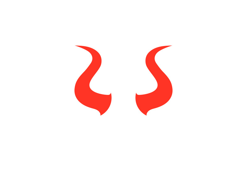 Devil horn red logo icon