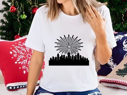 Cityscape Fireworks Celebration Urban