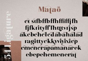 Free Demo Mataö Elegant Serif Font