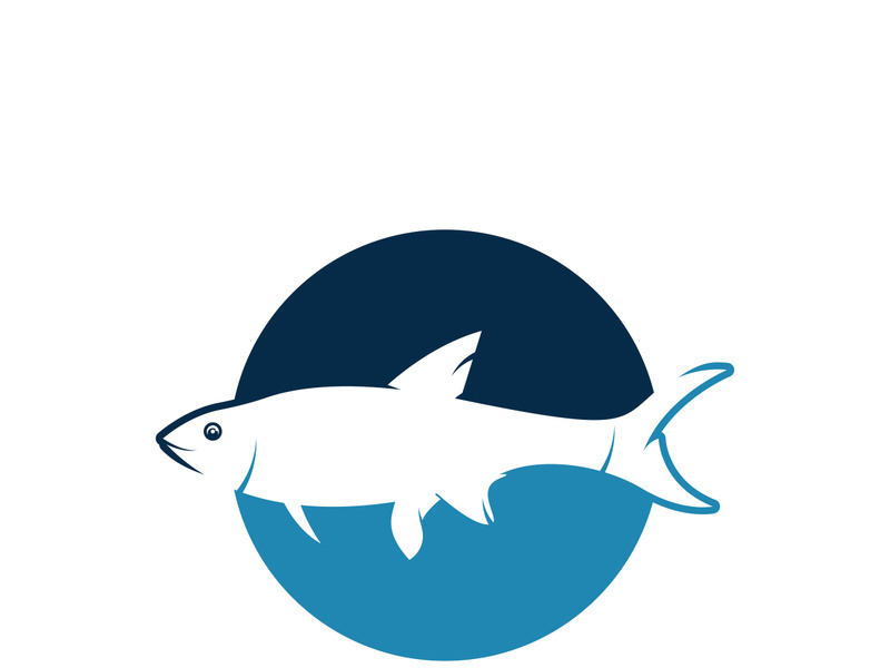 Fish logo icon template creative vector symbol