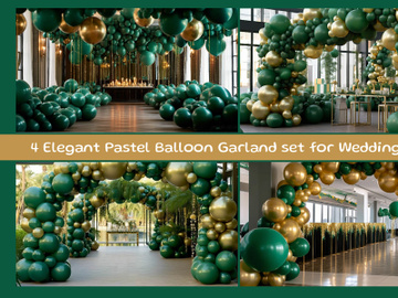 Elegant Pastel Balloon Garland set for Wedding Party preview picture