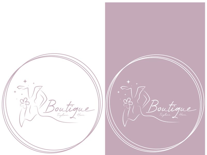 elegant women's fashion logo, clothing, boutique, convection, tailor, garment, business, apparel, fashion designer