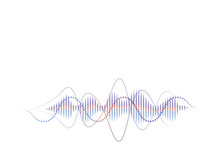 Sound waves vector illustration design template