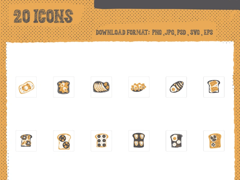 SVG, PSD, EPS, PNG, JPG illustration stamps stickers icons images pictures sandwiches