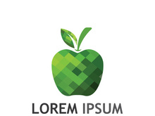 Colorful apple fruit logo design.