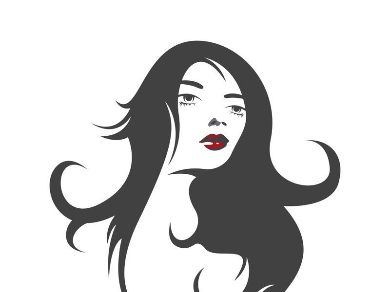 Women beauty, salon, spa, hair minimalist logo design inspiration