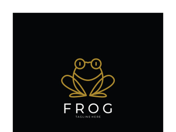 frog logo simple vector design template preview picture