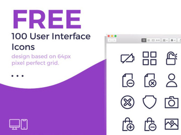 100 User Interface Icons preview picture