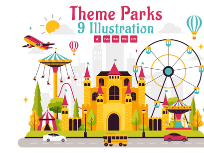 9 Amusement Park Illustration