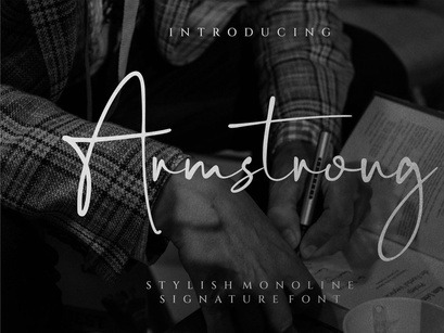 Armstrong signature font