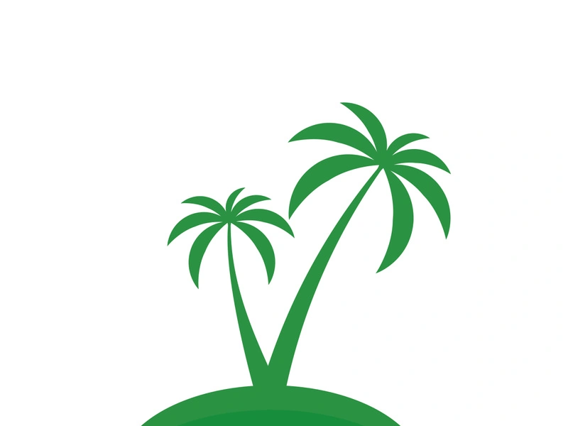 Palm tree summer logo template vector illustration