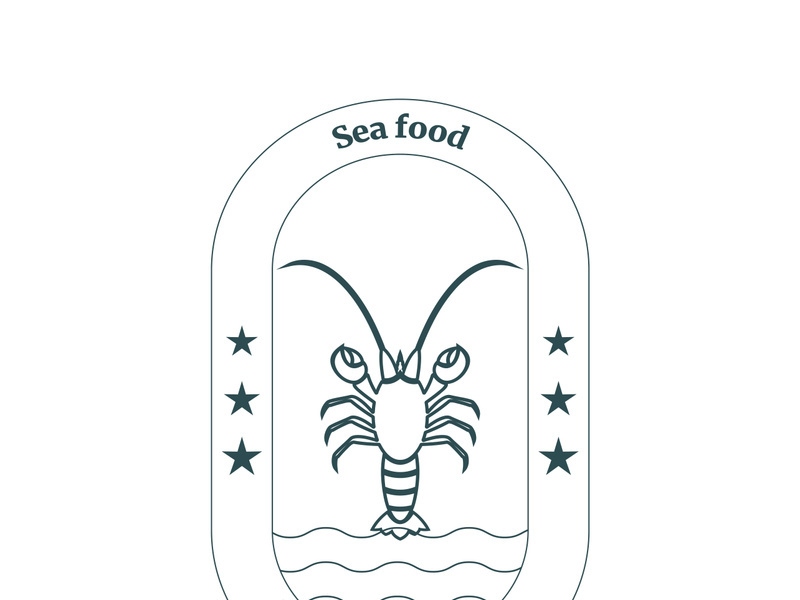 Vintage lobster logo