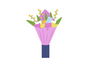 Flowers delivery semi flat color vector object preview picture