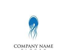 Jellyfish icon illustration design, simple logo template vector