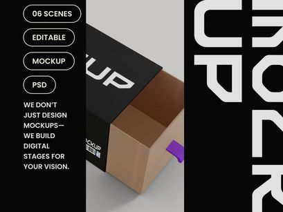 Pull Out Box Mockup