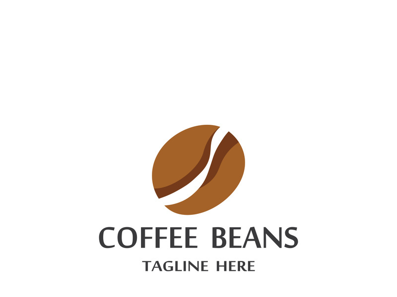 Premium coffee bean logo design.