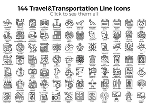Travel & Transportation Icon Pack