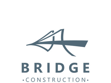 Minimalist Bridge logo suitable for building and construction workers vector design preview picture