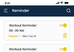 Free UI Kit Health Self Trainer Gym and Fitness App