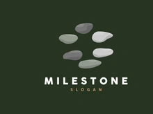 Stone Logo, Premium Elegant Design, Stone Balance Vector