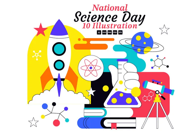 10 National Science Day Illustration