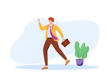 Office worker flat vector illustration preview picture
