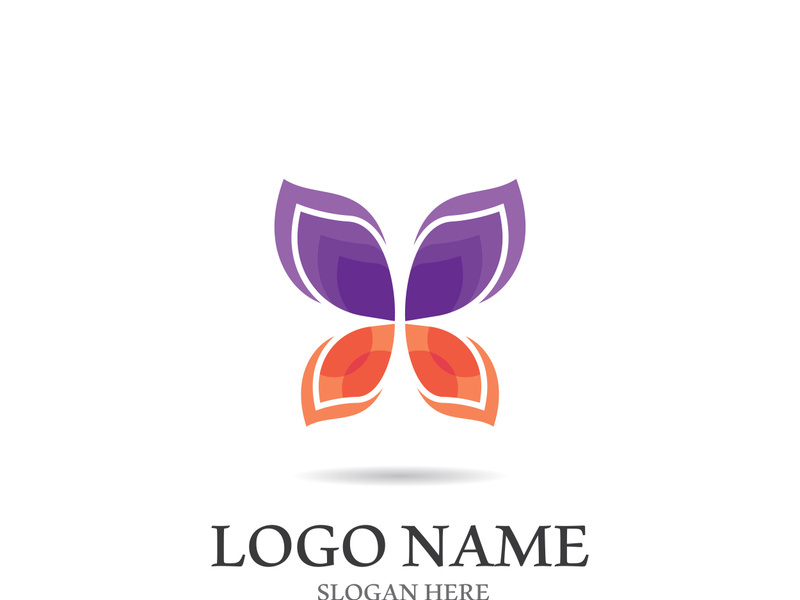 Butterfly logo icon vector design illustration