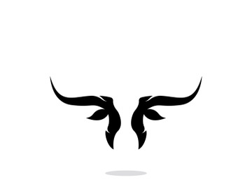 Retro vintage bull head horns logo. preview picture